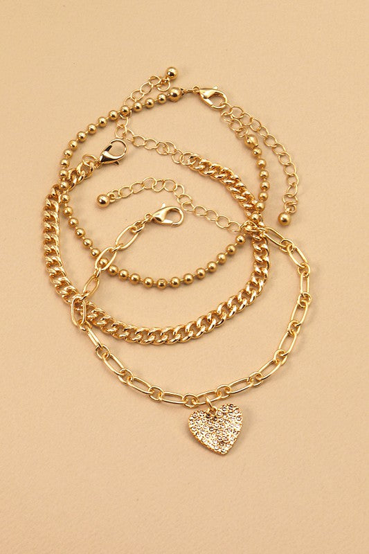 The You Have My Heart Trio Bracelet
