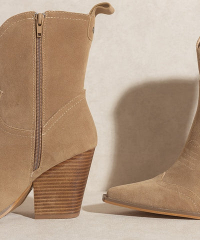 The Ariella Tan Western Boot