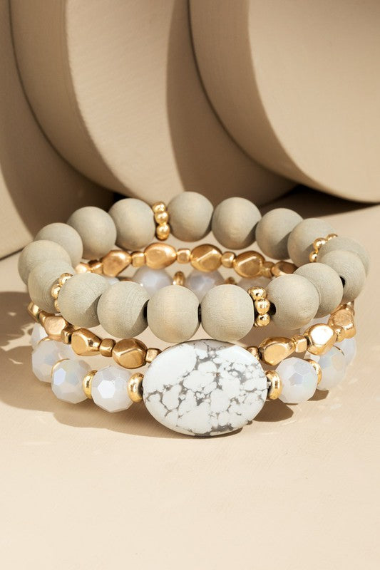 Natural Stone Stackable Bracelets