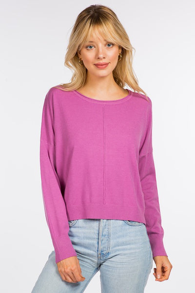 The Laguna Front Seam Cropped Summer Sweater