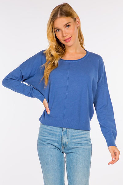 The Laguna Front Seam Cropped Summer Sweater