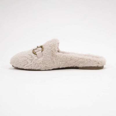 The Etude Fuzzy Slipper Mules
