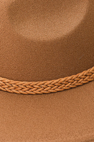 The Braided Wide Brim Felt Fedora