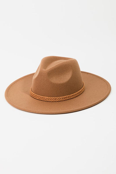 The Braided Wide Brim Felt Fedora
