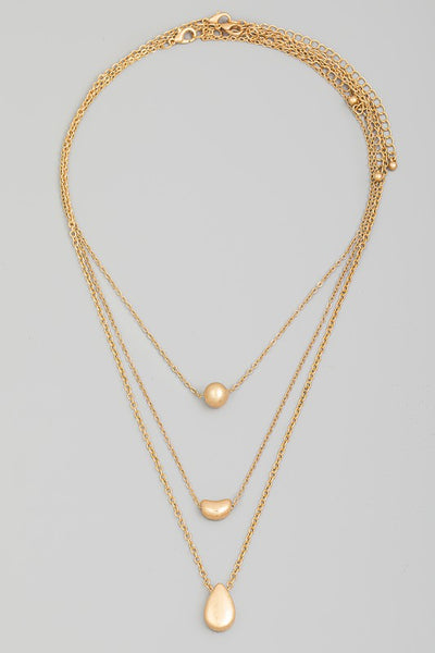 The Layered Chain Teardrop Necklace