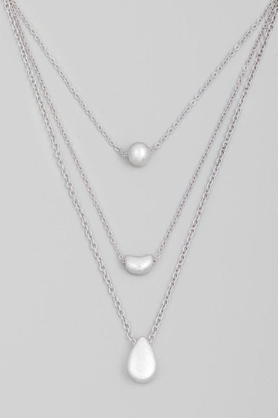 The Layered Chain Teardrop Necklace