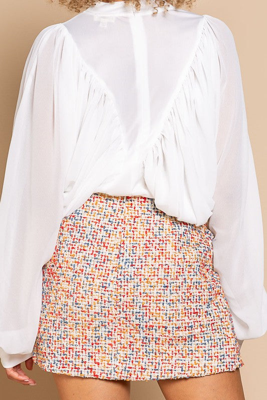 The Elle Woods Multi Color Tweed Mini Skirt