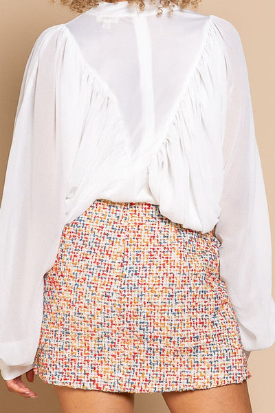The Elle Woods Multi Color Tweed Mini Skirt