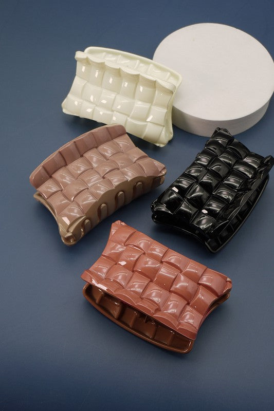 Fall Colored Honeycomb Claw Clips