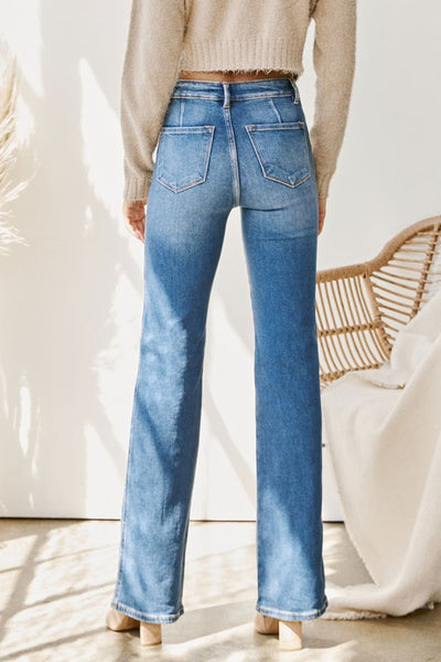 The Holly Ultra High Rise Medium Wash Slim Flared Jeans (Best Seller)