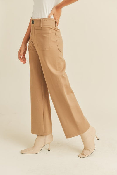 The Picture Perfect Black Ponte Wide Leg Crop Pants