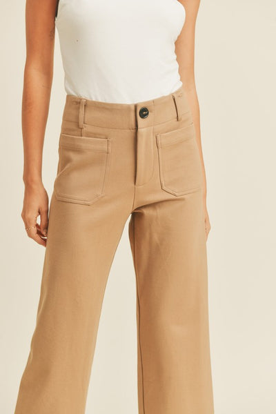 The Picture Perfect Black Ponte Wide Leg Crop Pants
