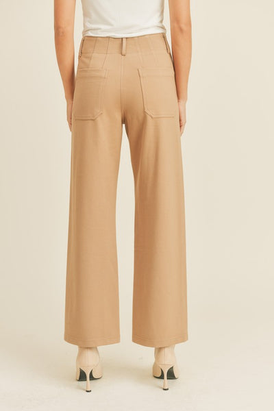 The Picture Perfect Black Ponte Wide Leg Crop Pants