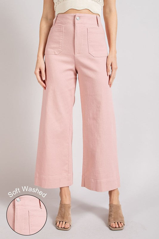 The Pick-up Line Soft Washed Wide Leg Pants