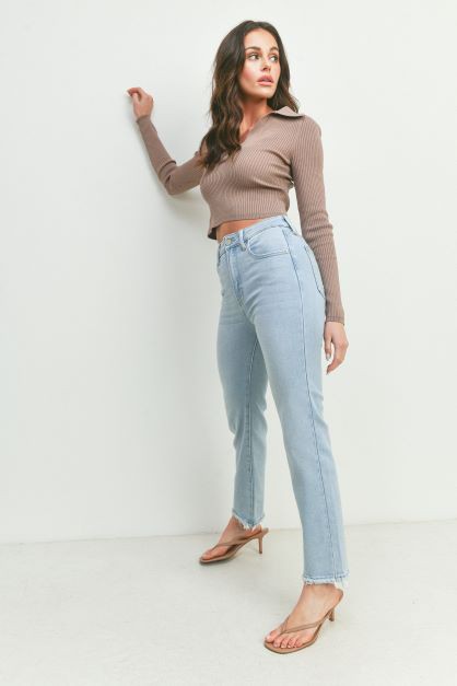 The Last Word Light Wash Straight Leg Jeans