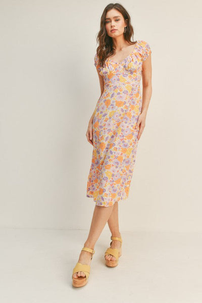 The Perfectly Dressed Guest Sweetheart Floral Midi Dress