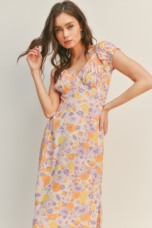 The Perfectly Dressed Guest Sweetheart Floral Midi Dress