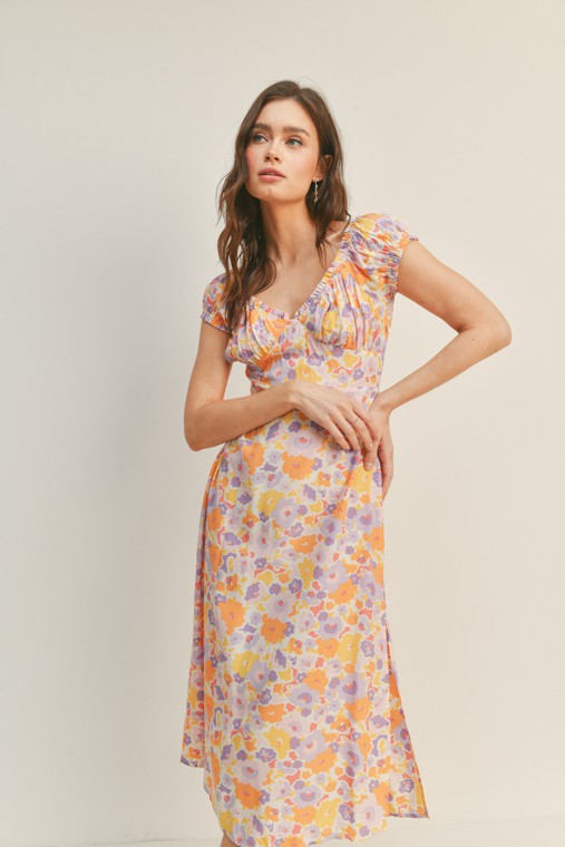 The Perfectly Dressed Guest Sweetheart Floral Midi Dress
