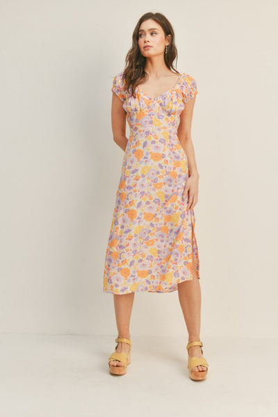 The Perfectly Dressed Guest Sweetheart Floral Midi Dress