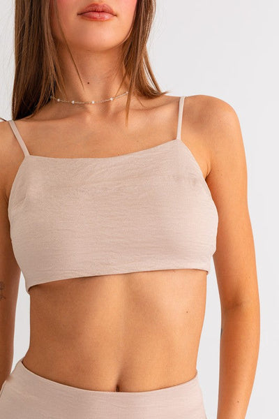 The Charlie Taupe Cropped Cami Top