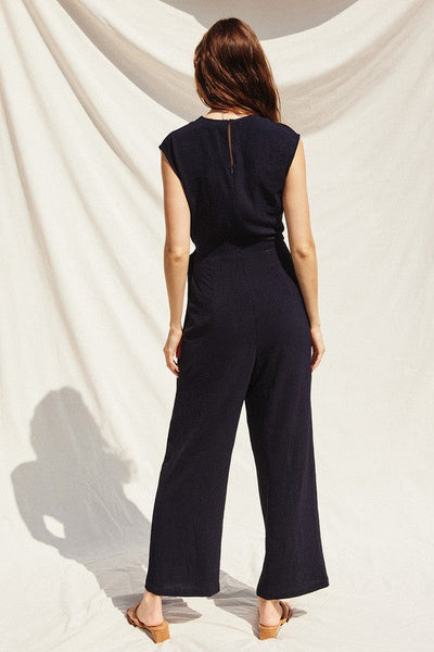 The Walk This Way Indigo Side Buckle Jumpsuit