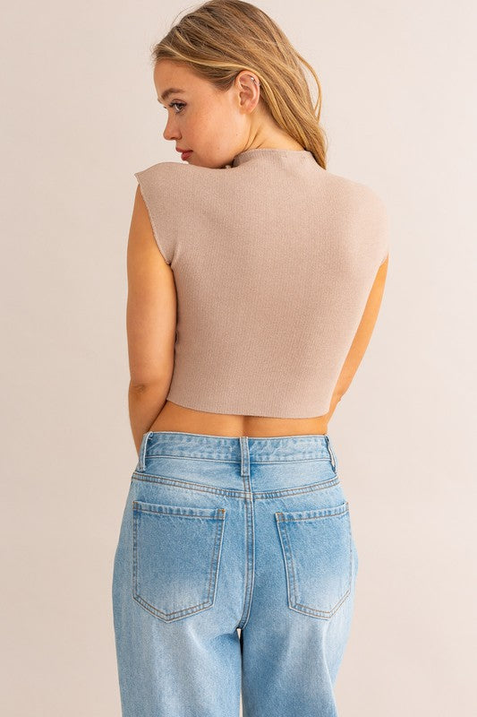 The Stealing Glances High Neck Sweater Top