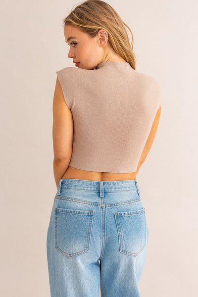The Stealing Glances High Neck Sweater Top