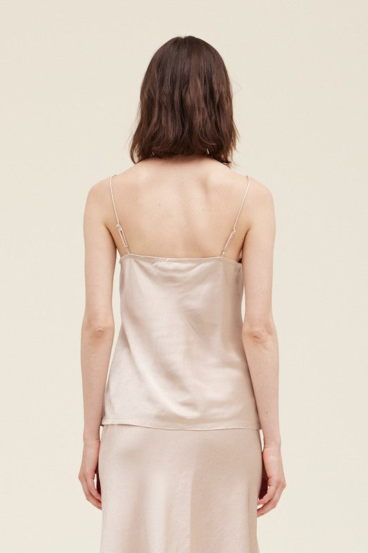 The Pop the Cork Satin Tank Top