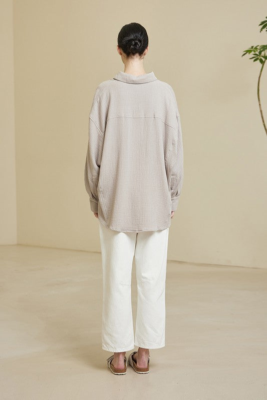 The Hazy Shade of Winter Gauze Button Up Shirt