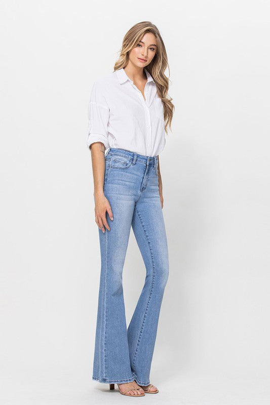 The Fiona High Rise Long Flare Jeans