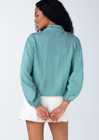 The Tampa Bay Dusty Teal Textured Kimono Top
