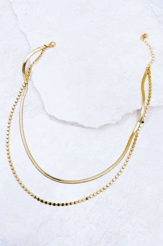The Double Layer Snake Chain Necklace