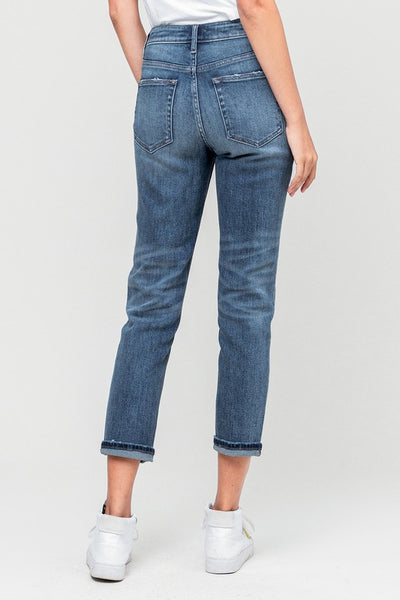The First Love Cuffed Stretch Boyfriend Jeans