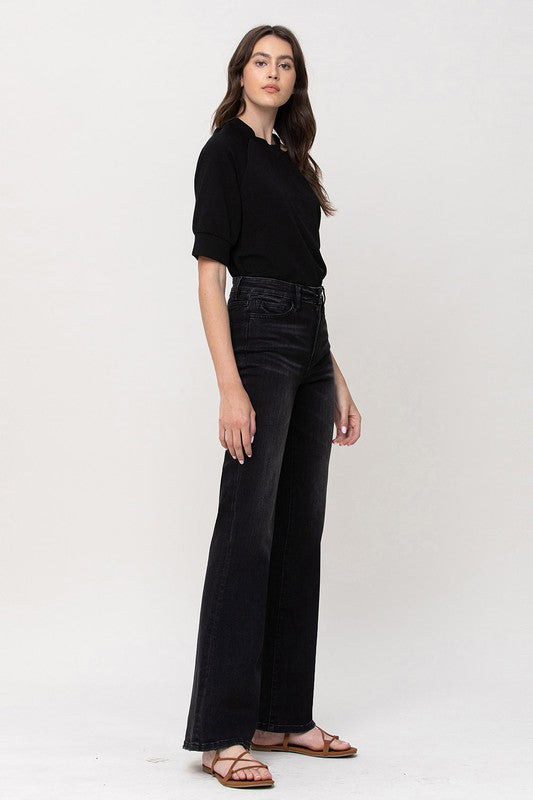 The Sun Affair Black High Rise Flare Jeans