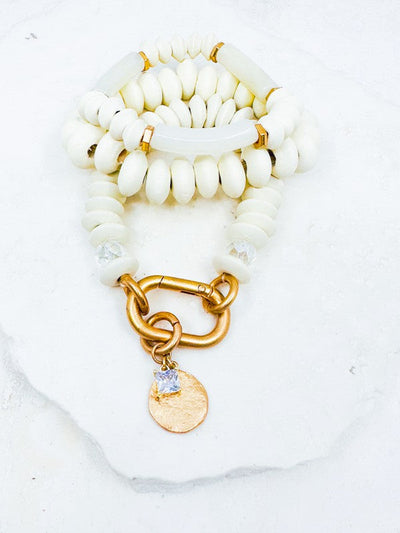 Abacus Bead 3-Piece Stretch Bracelet Set
