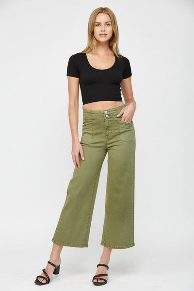 The Penny High Rise Wide Leg Cropped Jeans