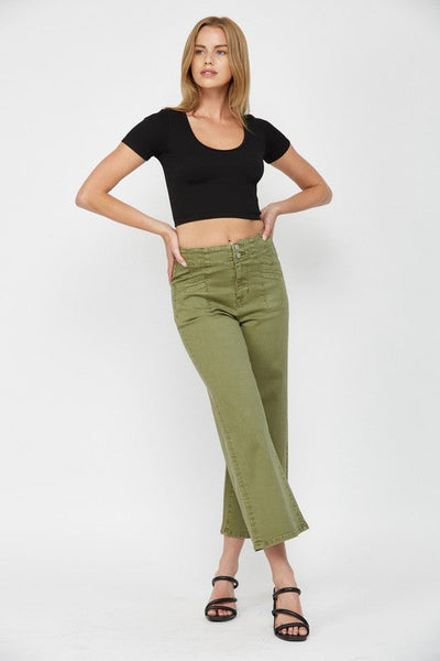 The Penny High Rise Wide Leg Cropped Jeans
