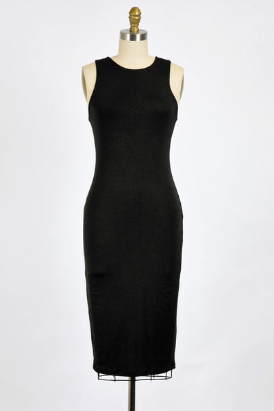 The Ariella Fitted Knit Sleeveless Midi Dress