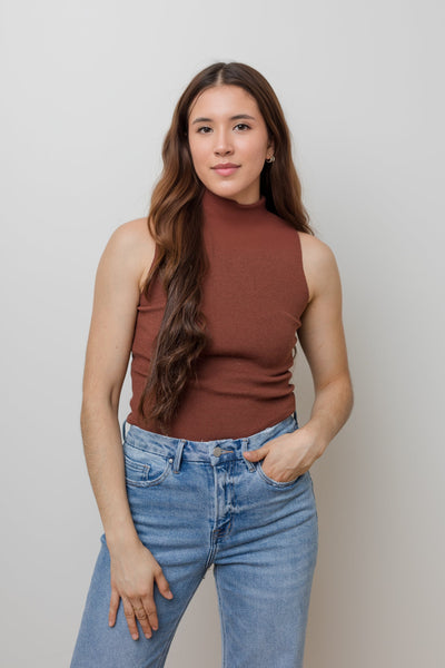 The Turning Heads Mock Knit Bodysuit