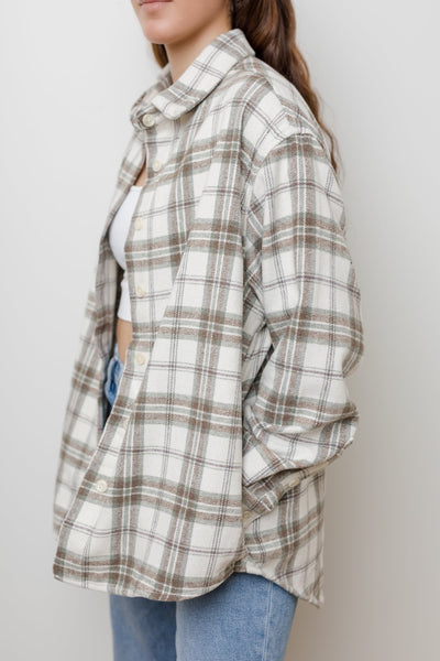 The Perfectly Plaid Ivory Shacket