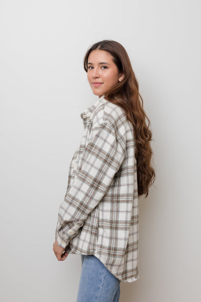 The Perfectly Plaid Ivory Shacket