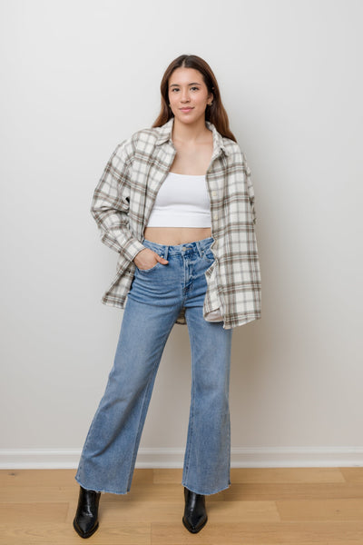 The Perfectly Plaid Ivory Shacket