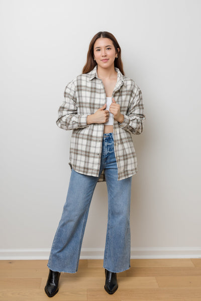 The Perfectly Plaid Ivory Shacket
