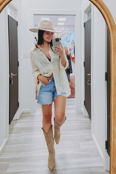 The Gianna Mid Rise Cutoff Jean Shorts