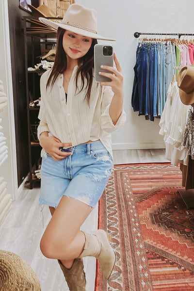 The Gianna Mid Rise Cutoff Jean Shorts