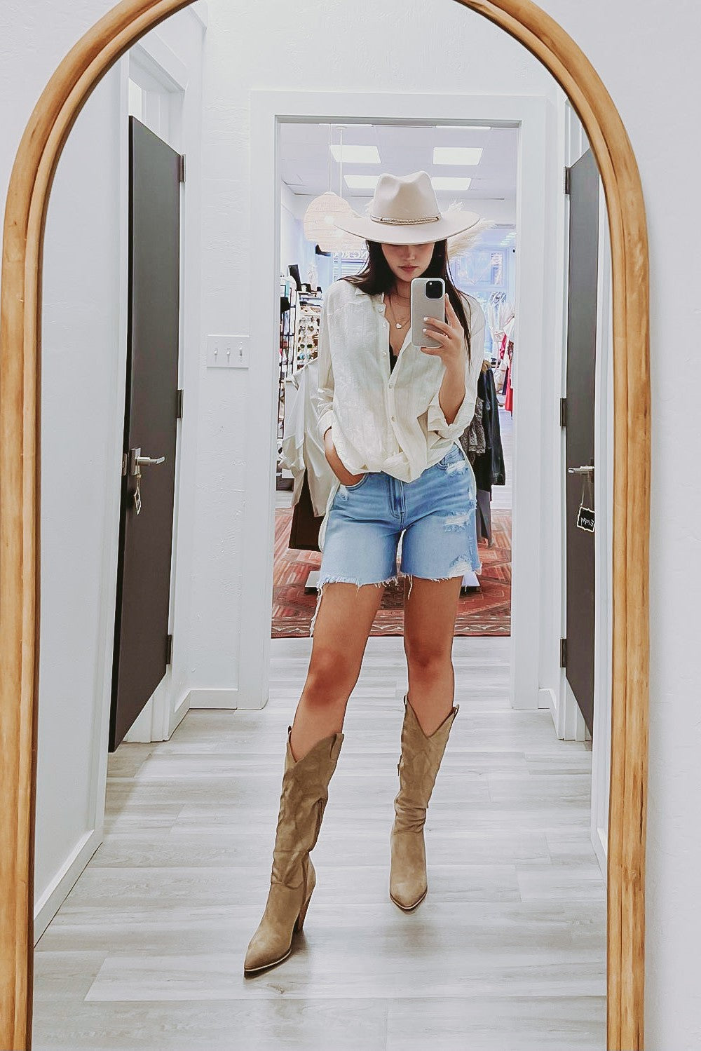 The Gianna Mid Rise Cutoff Jean Shorts
