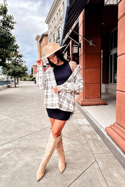 The Perfectly Plaid Ivory Shacket