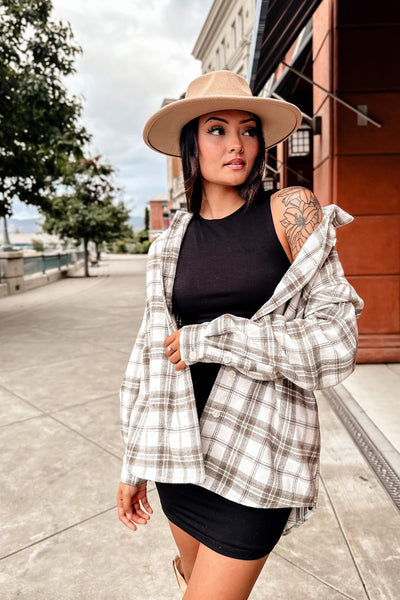 The Perfectly Plaid Ivory Shacket