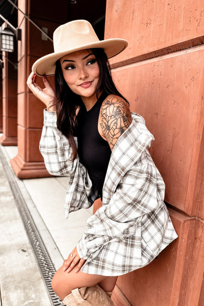 The Perfectly Plaid Ivory Shacket