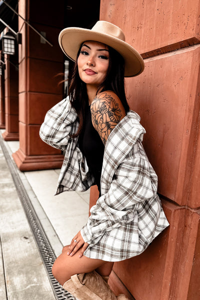 The Perfectly Plaid Ivory Shacket